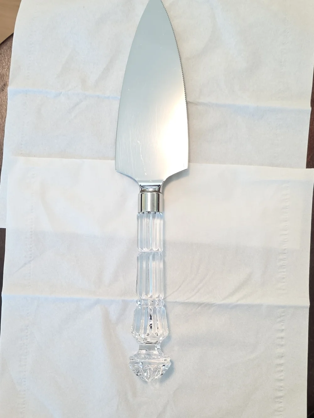 Silver Crystal-Handle Cake Server - Elegant Home Dining